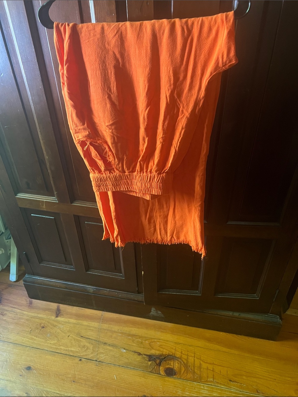 Umgee NWT Orange fringed wide leg pants size XL